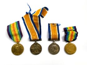 RAF: a WWI pair of medals to 35463 Pte. 1. J. S. BAXTER and another pair to 164460 Pte 2. G. H.