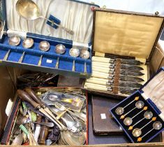 A selection of boxed and loose cutlery