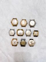 A selection of gents wristwatches - including an Omega, no straps and assume all require some