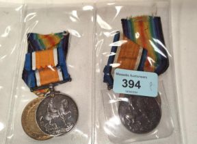 RAF (RNAS): a WWI pair of medals to 217762 2.A.M. W. A. MITCHELL and another pair to 228049 2 A.M.