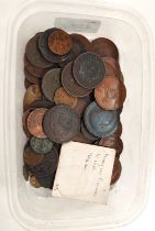 A selection of world coins:  Roman-1960's, 75 pieces approx.