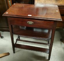 A Chinese style style/altar table with single drawer below, length 67cm