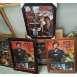 A collection of Scarface framed pictures of Al Pacino, others etc
