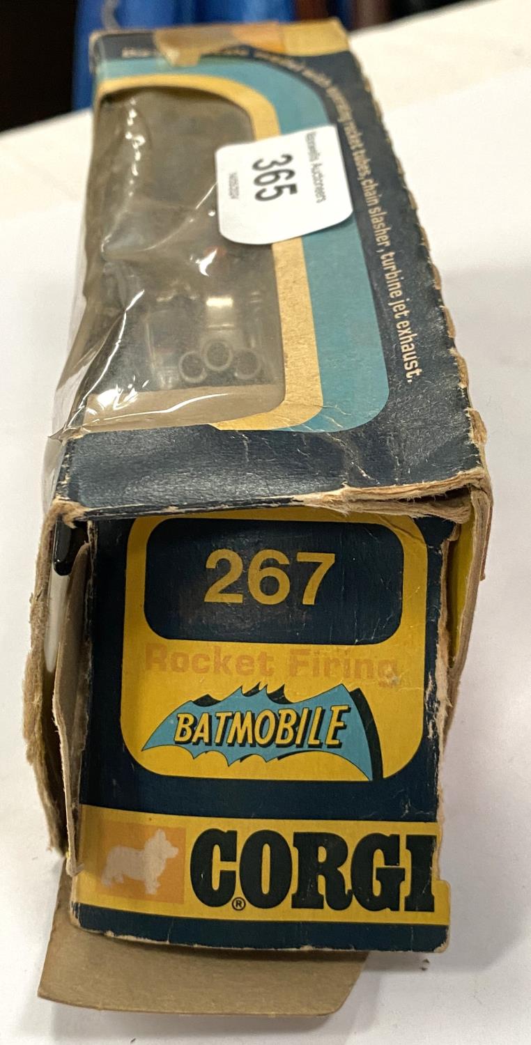 Corgi Batman 267 Batmobile in box (a.f tabs off etc) and a loose Corgi 1960 Batmobile - Image 4 of 4
