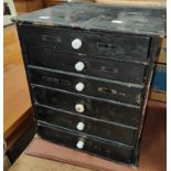 A Victorian pine apprentice chest of drawers