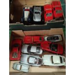 A collection of Burago and other 1/18 scale metal car models