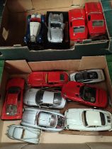 A collection of Burago and other 1/18 scale metal car models