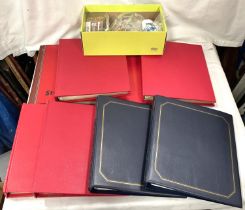 A large selection of stamp albums with contents