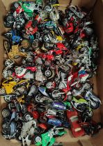 A large collection of motorcycle models by Maisto etc