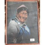 Goray Douglas (1920 - 1976), a pastel of a Sherpa woman, framed and glazed