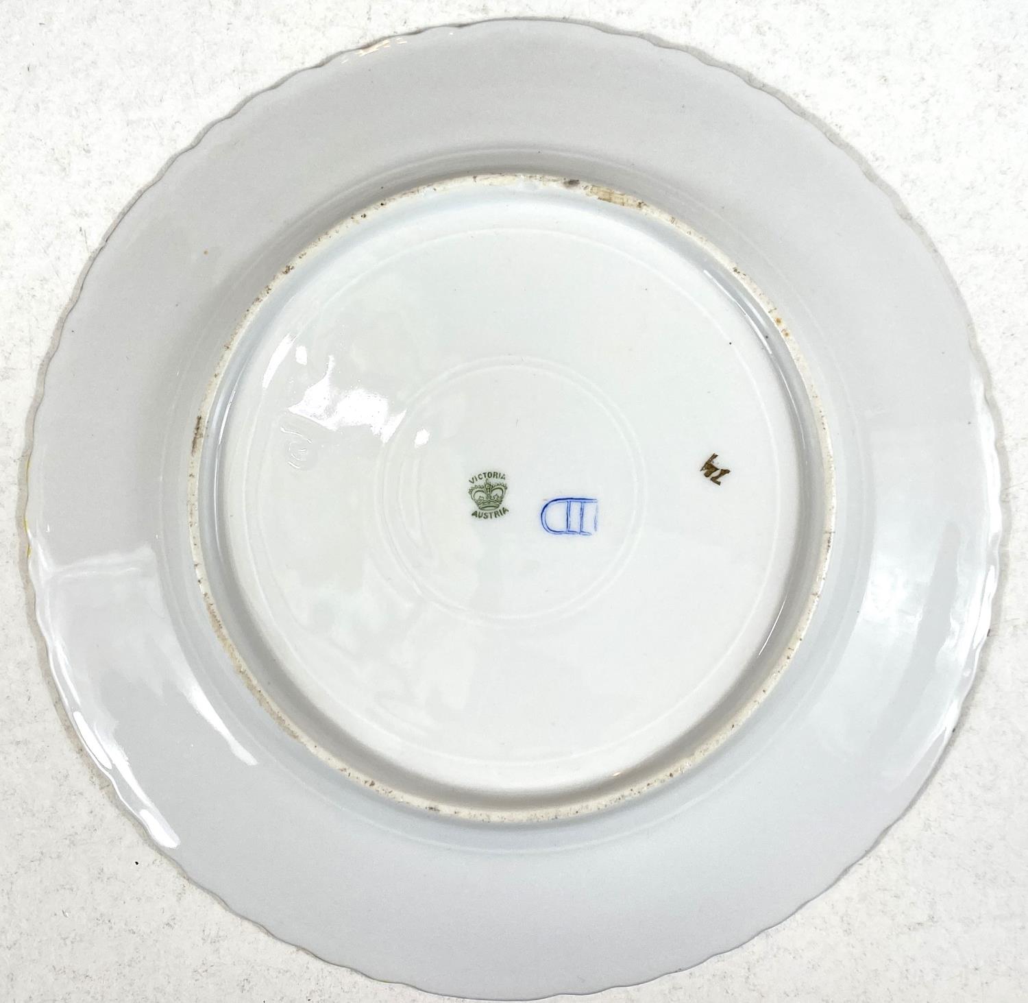 A Royal Worcester gilt decorated dessert plate, a davenport plate blue and gilt with jewelled border - Image 3 of 7