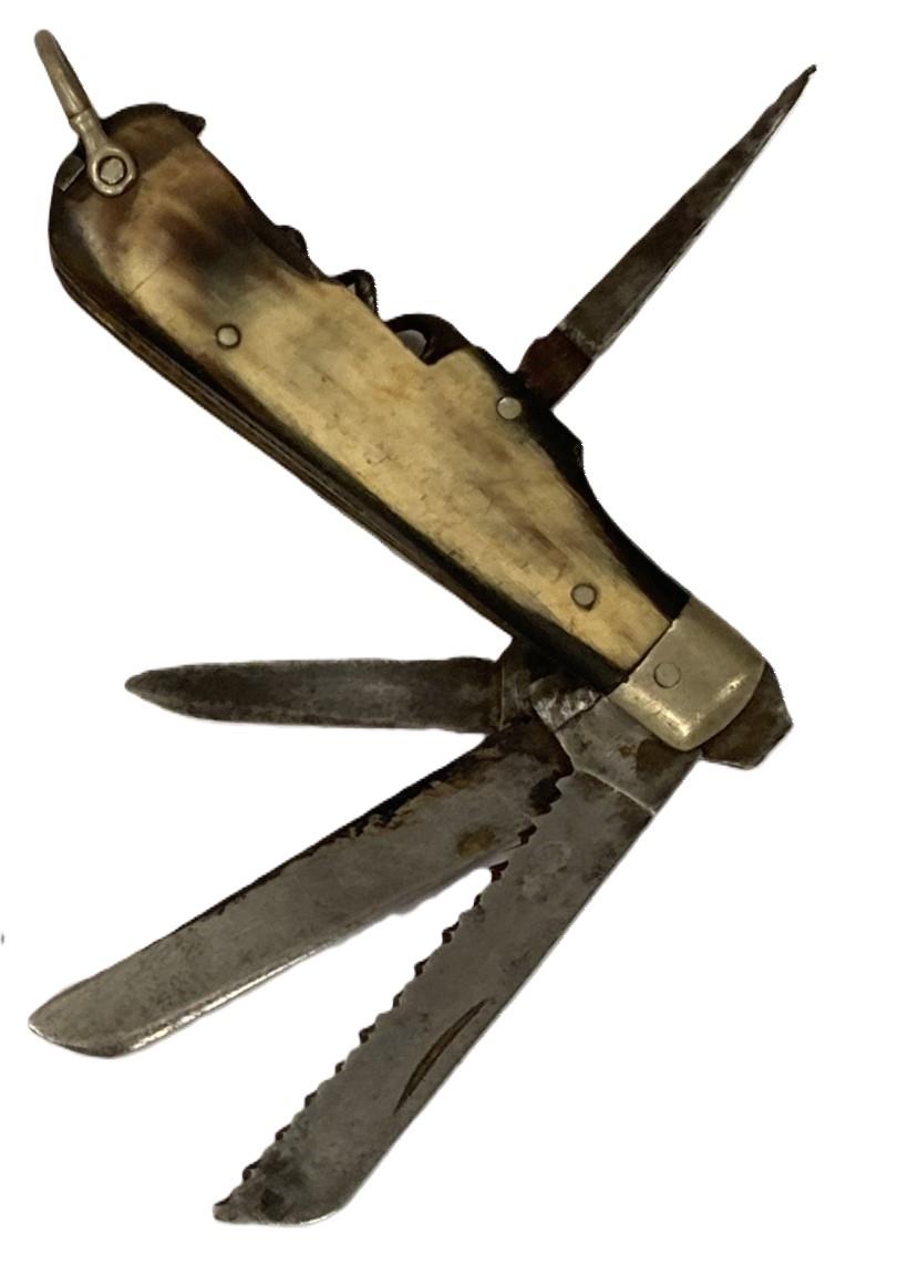 A WWI Death Plaque, "George Short", 2 vintage knives - Image 4 of 4