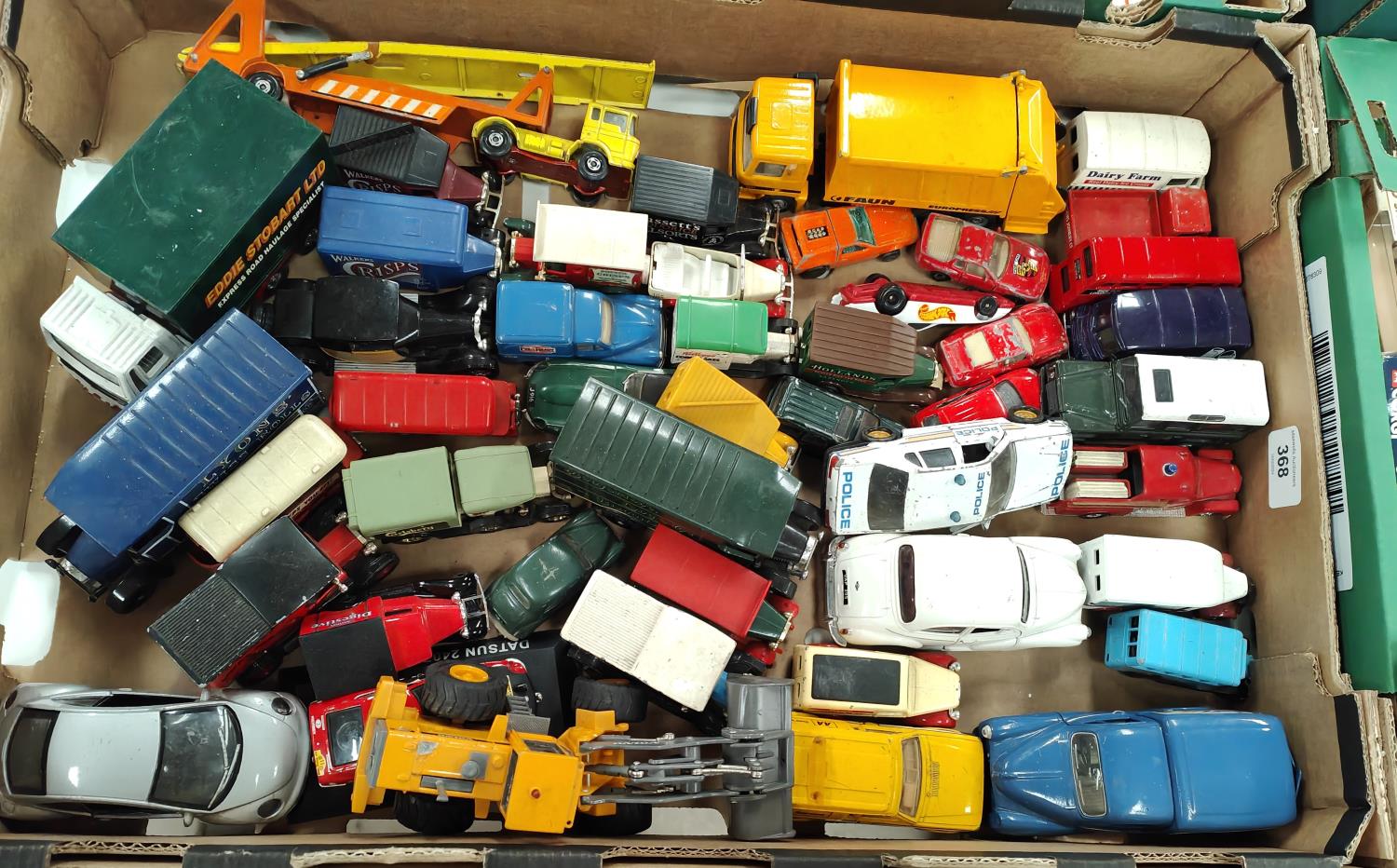 A collection of loose Corgi,Dinky, Matchbox and other vehicles, some advertising