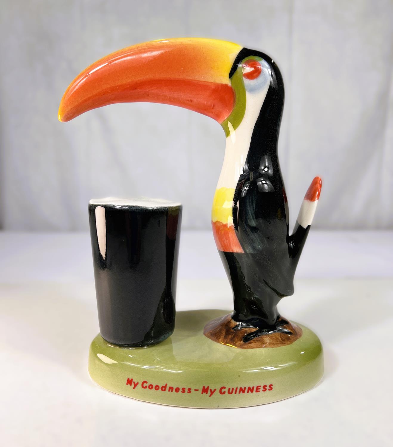 Guinness advertising Carlton ware toucan ceramic lamp base - Image 2 of 4