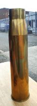A large mid / late 20th century naval brass shell casing as used in Falklands, 4.5 N44MK3, height