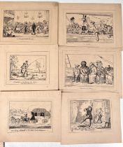 ROWLANDSON -  Dr Syntax print hand coloured a group of other 19th century prints