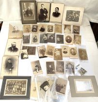 A collection of Victorian and later Carte De Visites and other pictures etc