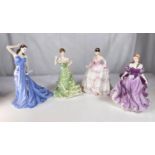 Royal Staffordshire: Four limited edition ceramic figures 'Loves me, Loves me not' 26/950, 'Hannah