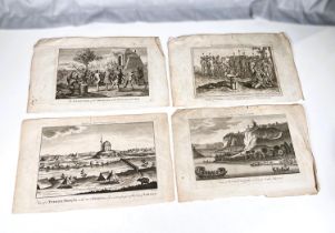 Moore's Voyages and travels -7 engraved plates of  ethnographic interest 18x28cm