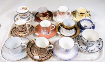 A collection of cabinet cups and saucers and decorative china