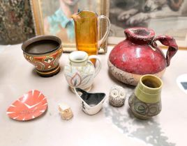 A Studio pottery Jug, Gouda vase and other similar ceramics