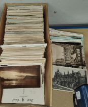 A collection of hundreds of early 20th century and onwards postcards, churches, seaside etc