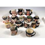 14 small Royal Doulton character jugs