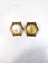 Two vintage gents gilt cased Oris wristwatches