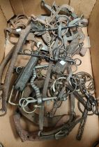 A selection of horse related metalware