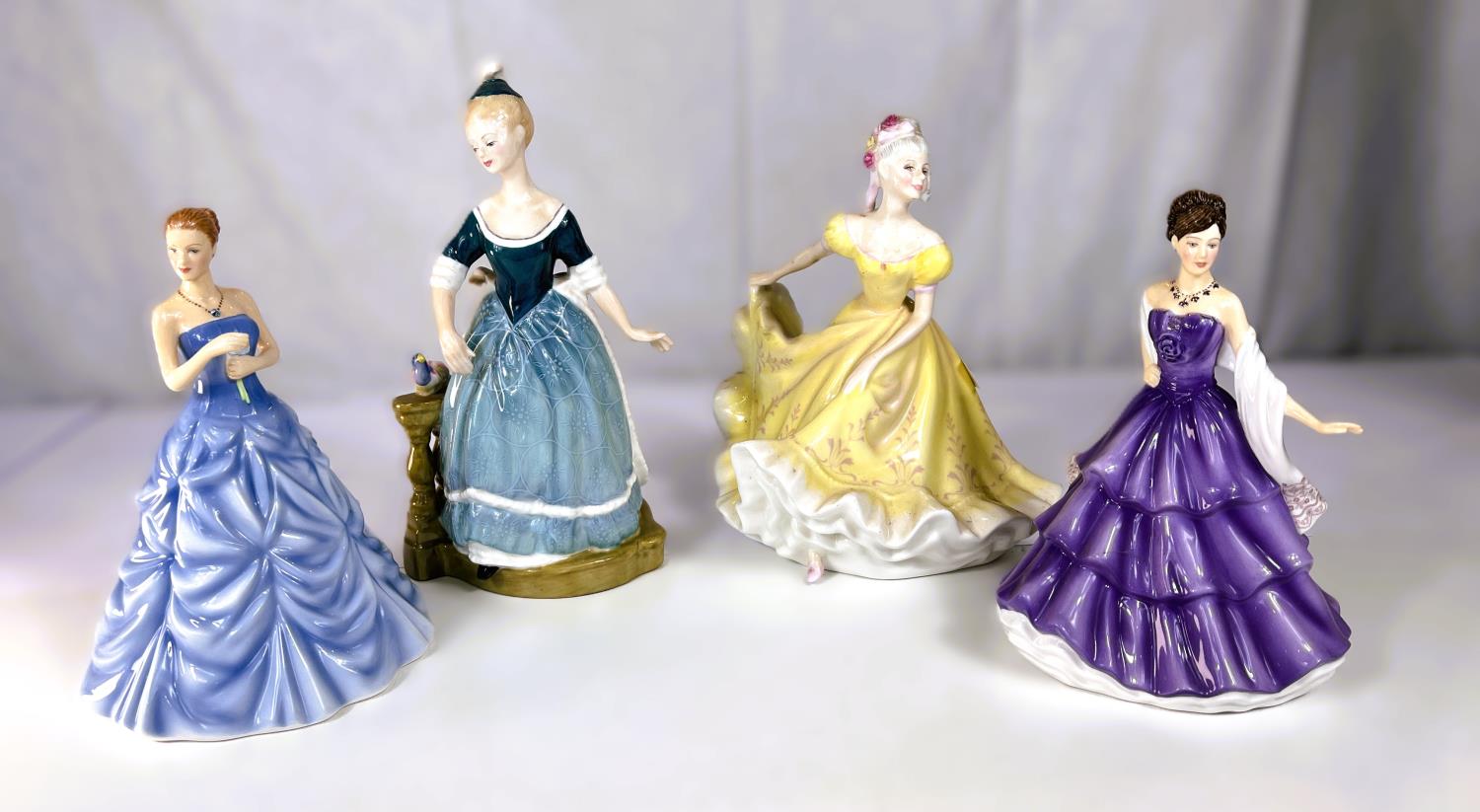 Royal Doulton: five ceramic figures Birthstones Aquamarine, Clarinda HN 2724, Collectors Club