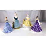 Royal Doulton: five ceramic figures Birthstones Aquamarine, Clarinda HN 2724, Collectors Club