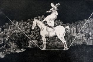 FRANCISCO GOYA Y LUCIENTES etching llna Reina del circo published by LIENARD, PARIS 245x350mm (