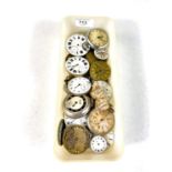 A large collection of pocket watch movements etc