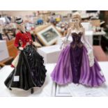 Coalport: Two boxed limited edition figurines with certificates, 'Kate 5999/7500' and 'Lady Helen'