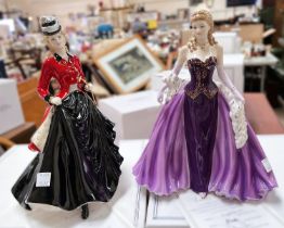 Coalport: Two boxed limited edition figurines with certificates, 'Kate 5999/7500' and 'Lady Helen'
