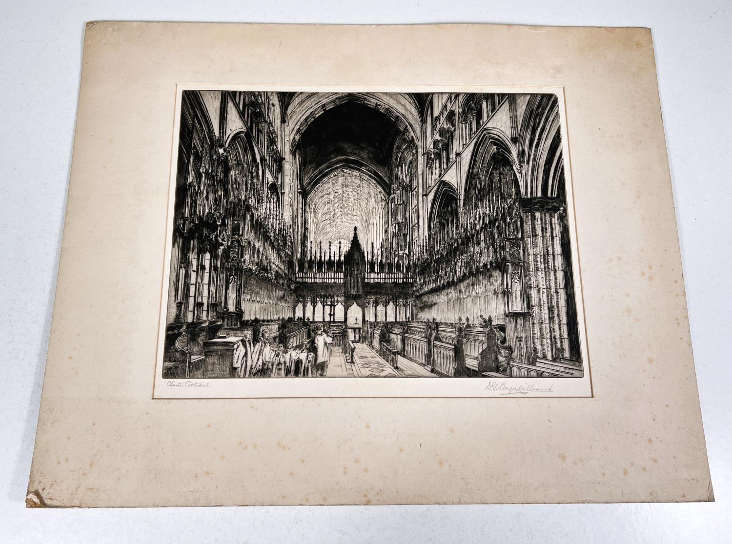 J FRANCIS SMITH - etching Tewkesbury 23x28cm and 5 other British school etchings - Image 4 of 7