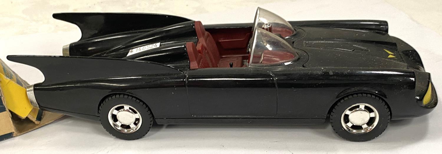 Corgi Batman 267 Batmobile in box (a.f tabs off etc) and a loose Corgi 1960 Batmobile - Image 2 of 4