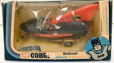 Corgi Batman 107 Batboat in original box (a.f faded and split)