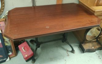 A cast iron based kitchen/ pub table of good size