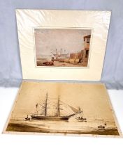 MCLACHLAN- 19TH century photograph of a painting of a ship other related pictures