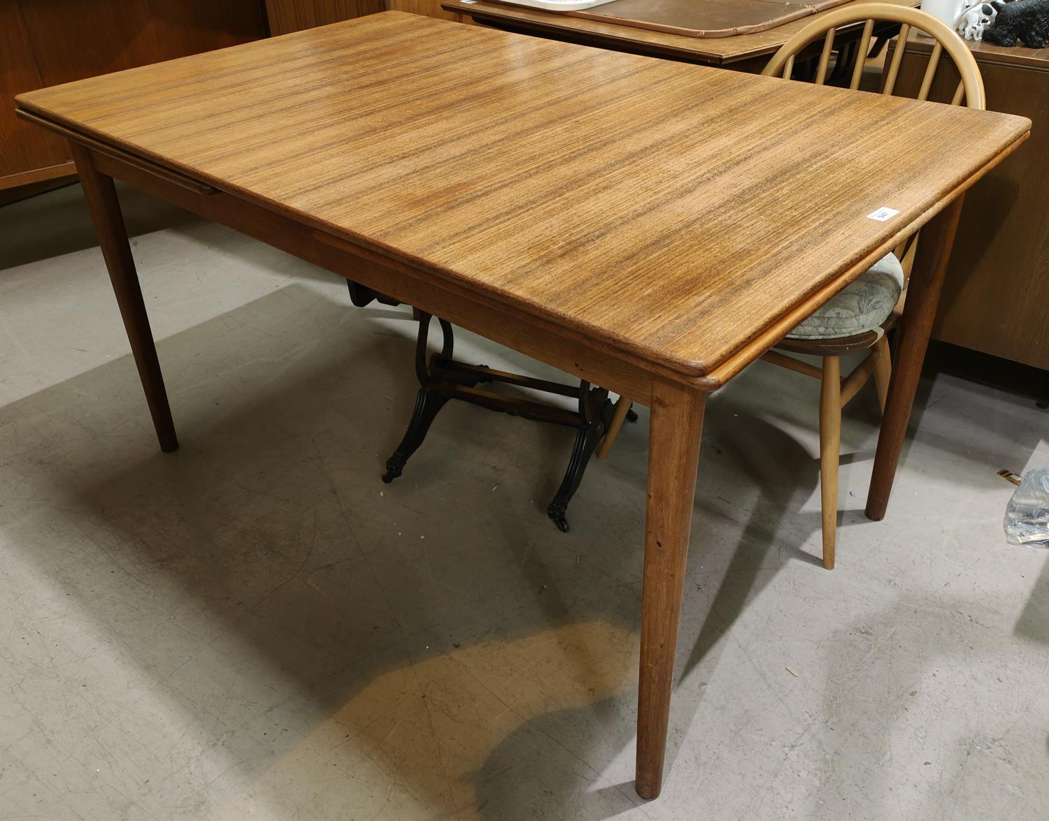 A G-Plan style 1960's rectangular teak draw-leaf dining table - Image 2 of 2