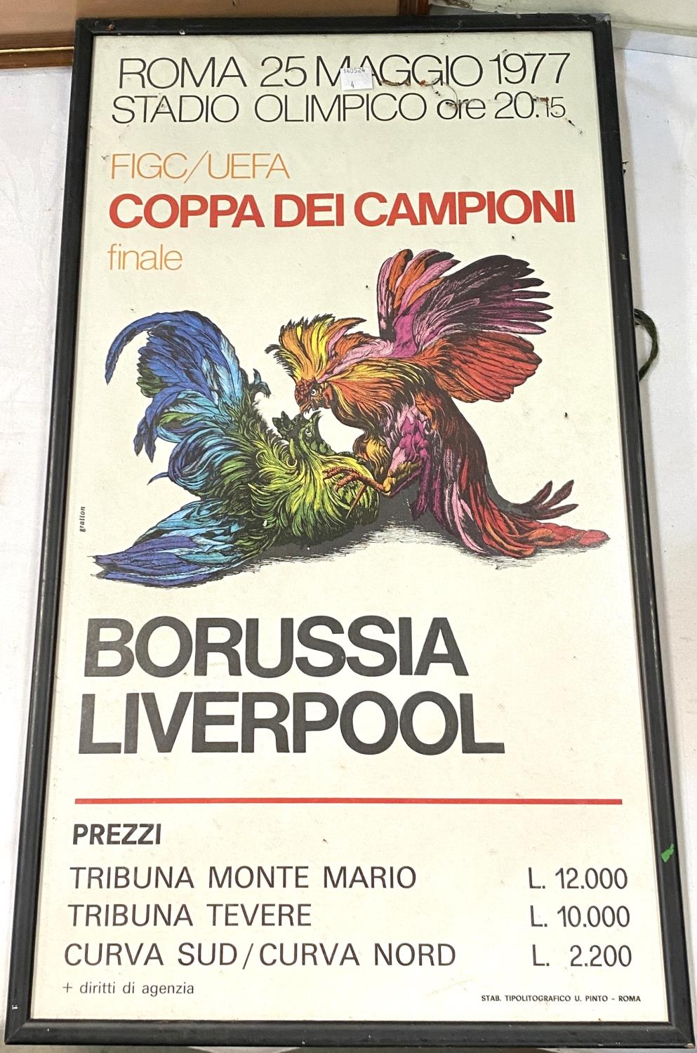 A vintage 1970's Liverpool football poster, a 1930's Football label and similar posters etc - Image 2 of 4