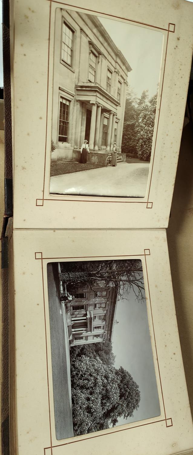 A MOST INTERESTING COUNTRY ESTATE photograph album to include images of skeletons, bicycle riders, a - Image 4 of 9