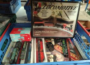 A collection of models of 00-gauge and N-gauge train models, a Desktop locomotive boxed, Hornby etc