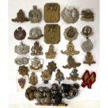 A good selection of various regimental military badges