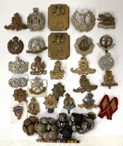 A good selection of various regimental military badges