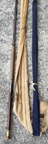 A large vintage Salmon fishing rod signed Enright and Sun, Castle Connel 16 1/2, in bag and a