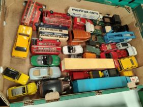 A collection of loose Corgi, Dinky and other vehicles, advertising and others