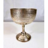 A hallmarked silver trophy cup, 'Neatest and Cleanest Draft Horse' The Crown Brewing Company,