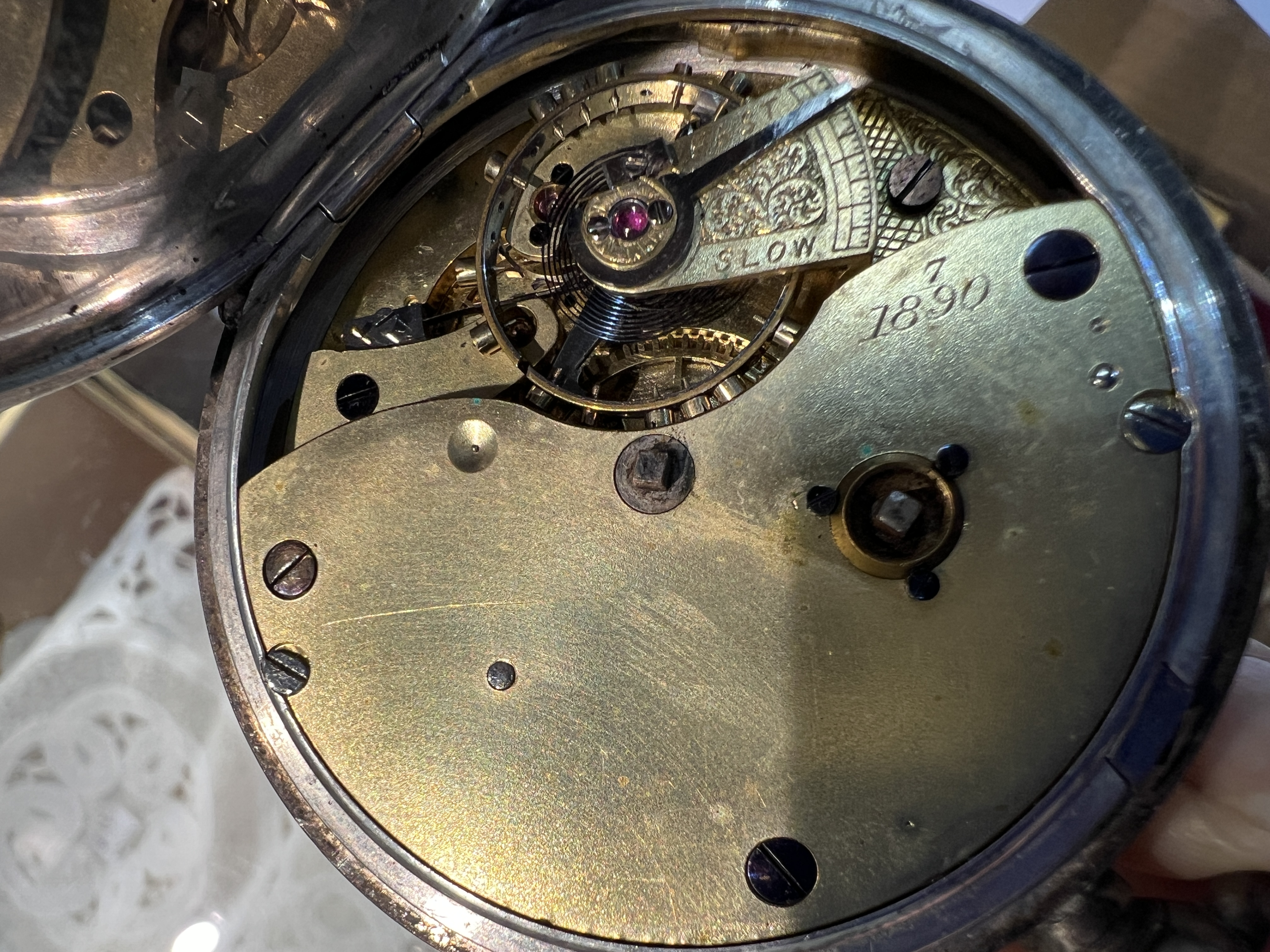An open faced key wound gent's silver cased chronometer / pocket watch by Sam Wooton, London - Image 5 of 5